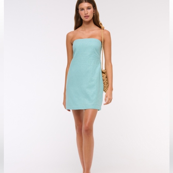 Aqua Scarlett Strapless Linen Blend Skort - Picture 3 of 4